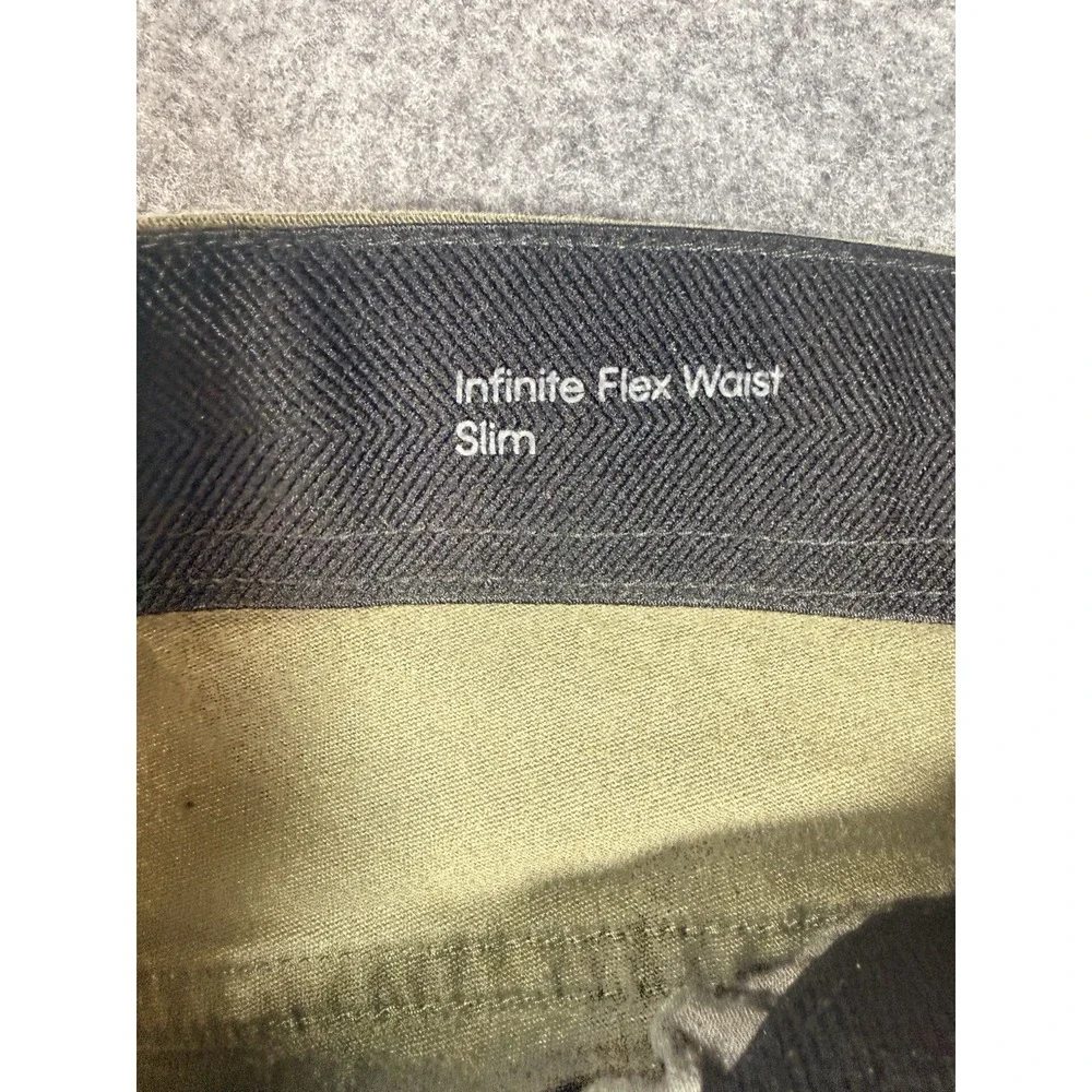 Calvin Klein Infinite‎ Flex Waist Slim Pants 36x30 Olive Green